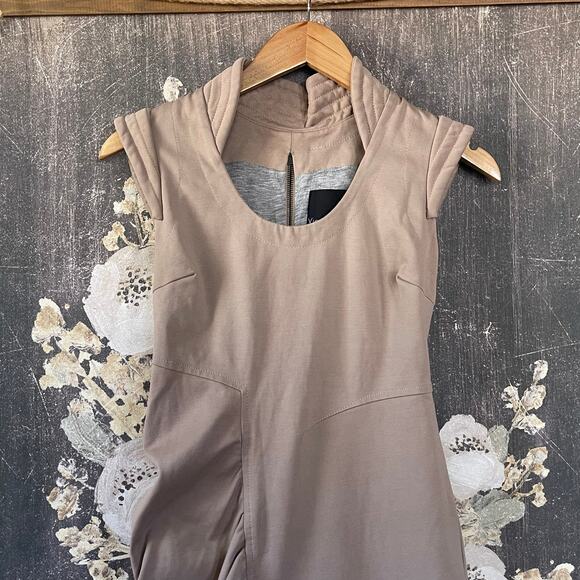 Yigal Azrouel Beige Bodycon Ruched Dress Size 2 - Picture 5 of 12